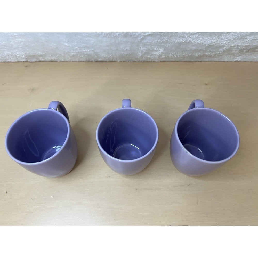 Corelle Stoneware Purple Lavender Coffee Mugs Set of 3 Made in Thailand - Picture 5 of 7